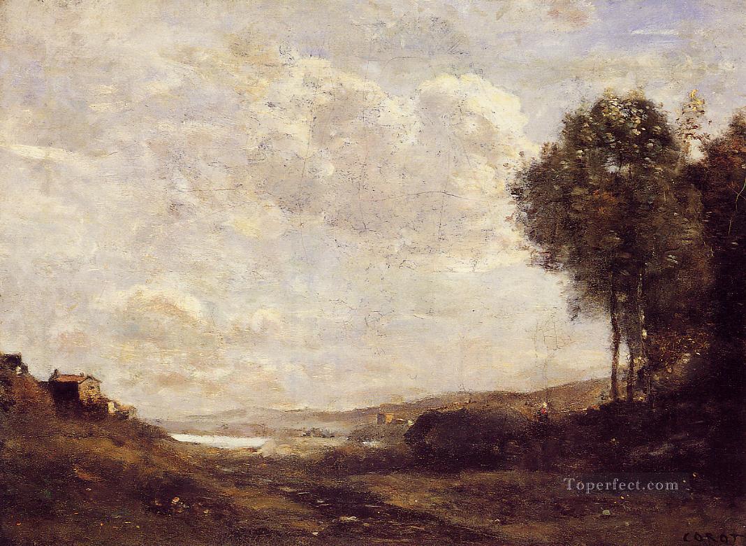 Paisaje junto al lago plein air Romanticismo Jean Baptiste Camille Corot Pintura al óleo